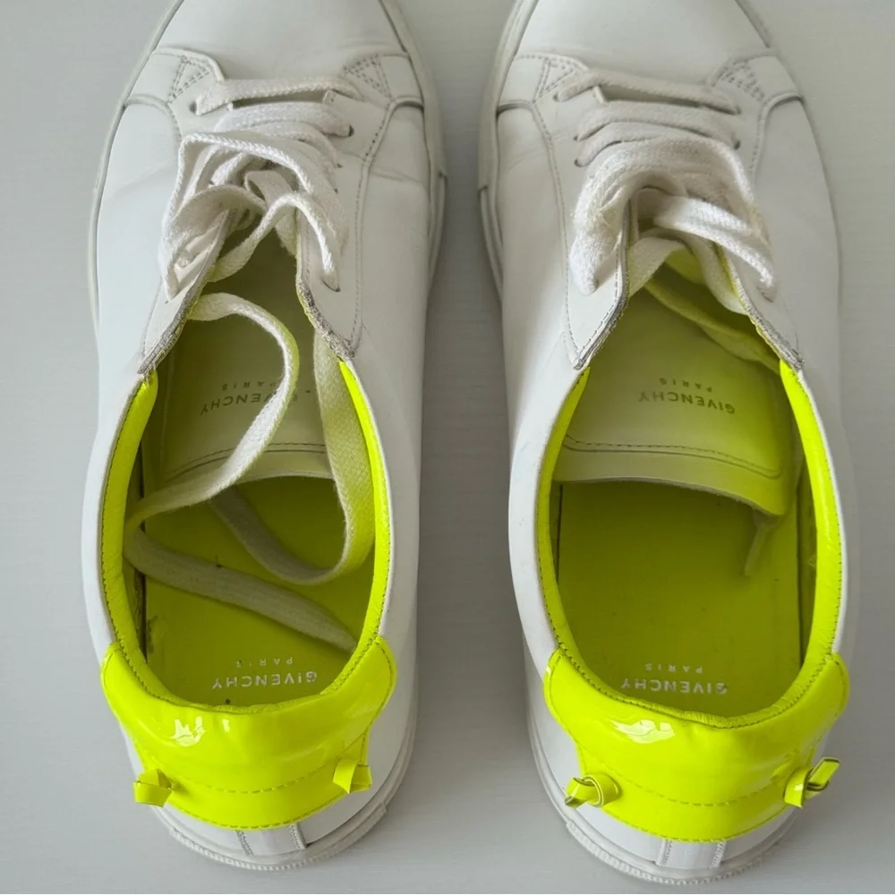 Givenchy White and Neon Green Sneakers, Size 39,5, Authentic - Picture 5 of 10